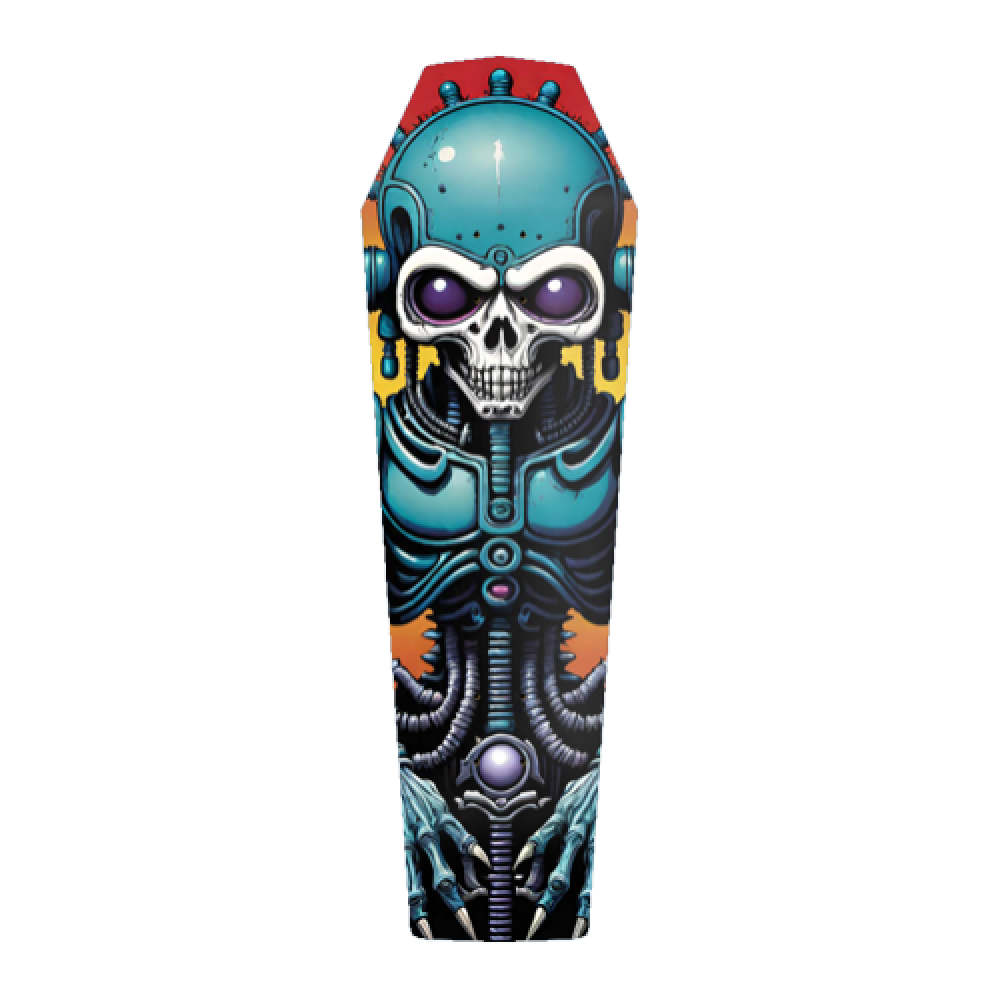Techno Skeleton Coffin Pool Deck