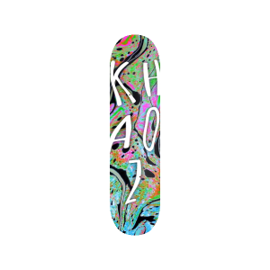 Khaoz skateboards oil spill blue 