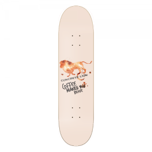 "Coffee Junkie" Concrete Lion Skateboards Medium Concave