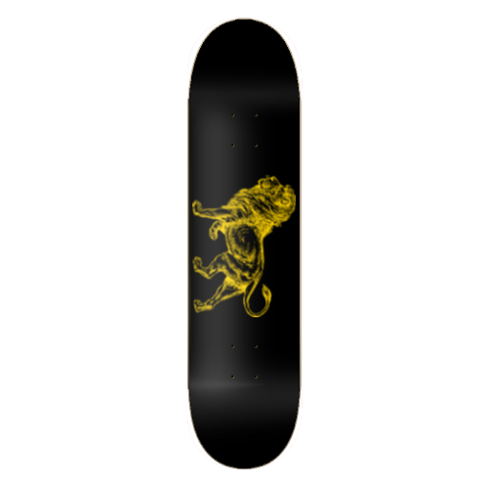 "Yellow Heart" Concrete Lion Skateboards Medium Concave