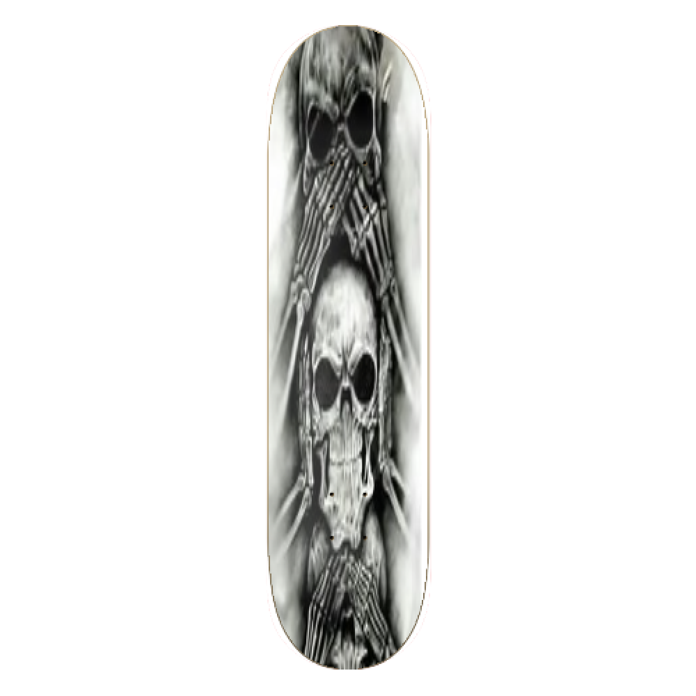 Grayscale Bandito Skateboard Graphic