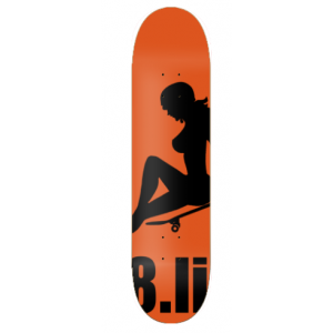 Skateboard Deck in Orange (Lg Logo) 