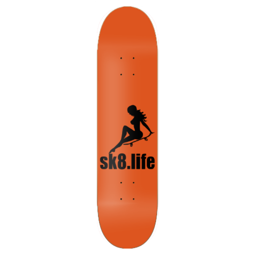 sk8.life Skateboard Deck in Orange