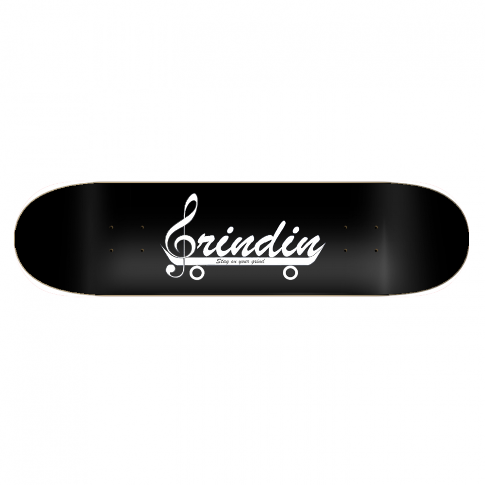 Grindin Logo Deck Black-White