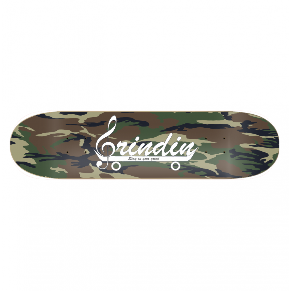 Camo Grindin Logo Deck