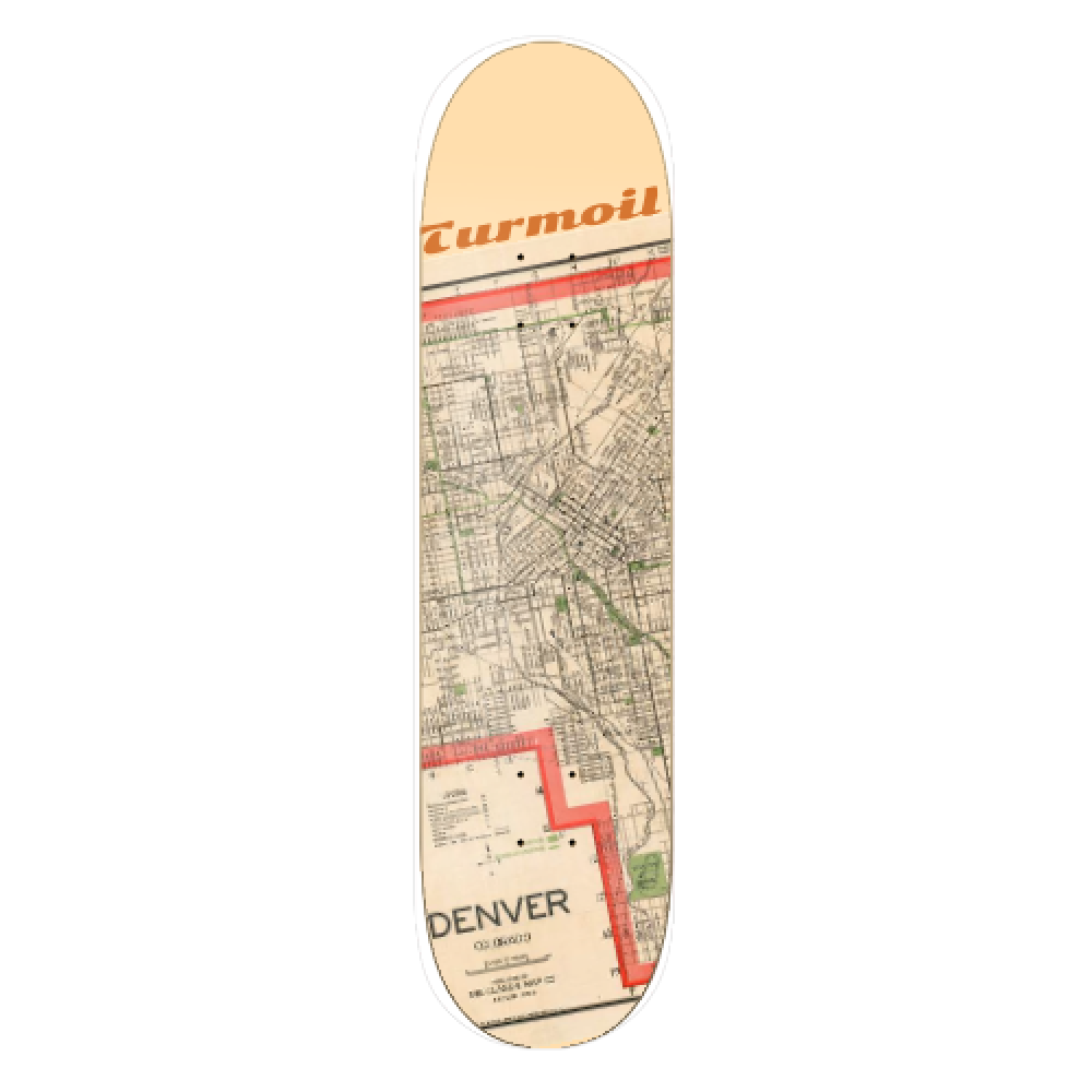 Turmoil Denver Clauson Map Skateboard