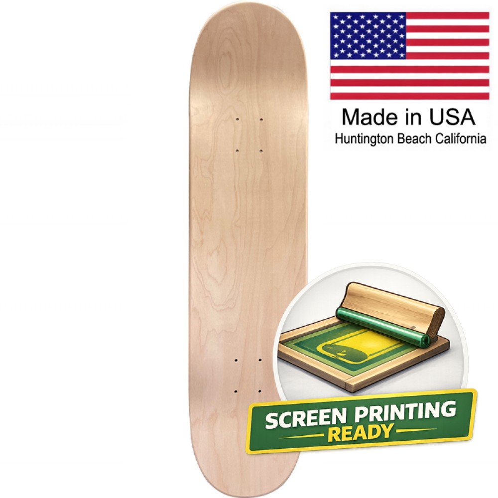 Screen Printing Ready Skateboard Deck