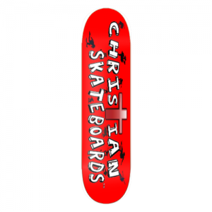 CHRISTIAN SKATEBOARDs RED Logo Deck