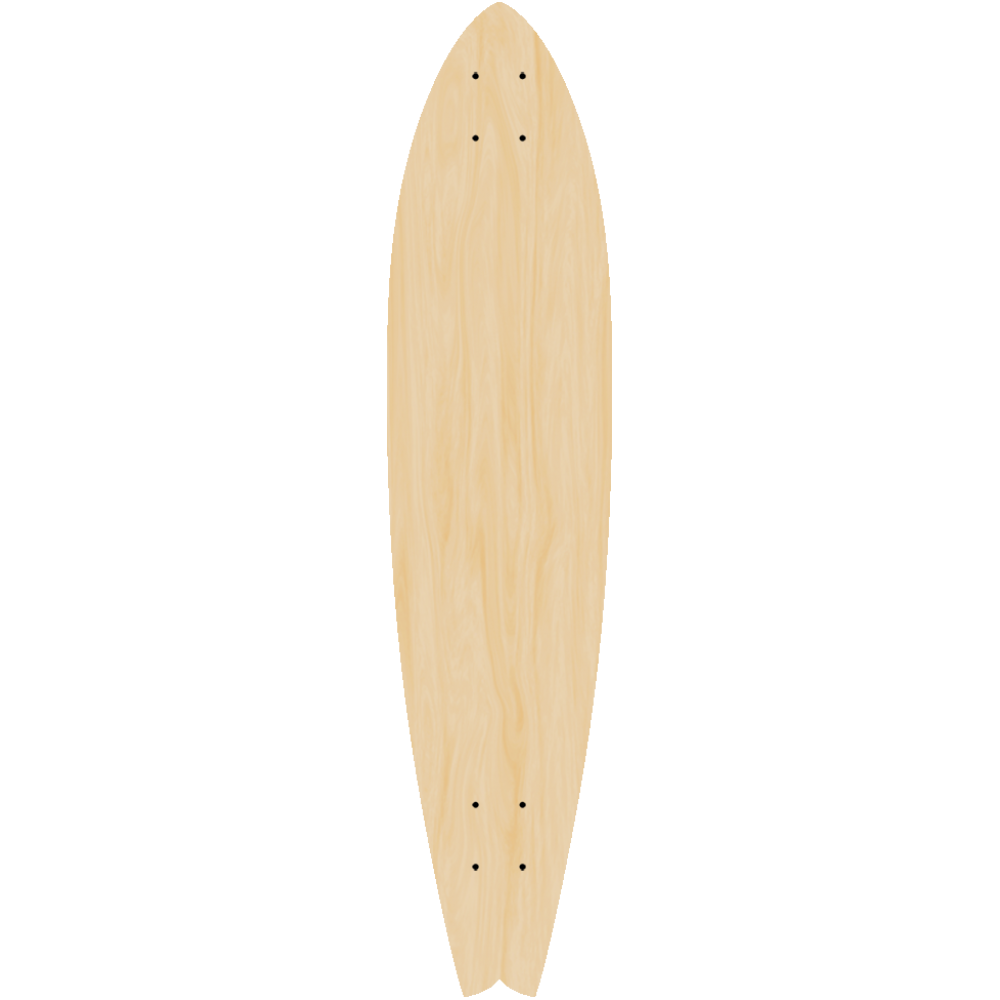 Blank Fishtail Longboard SINGLE