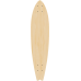 Blank Fishtail Longboard SINGLE