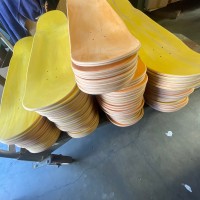 Unfinished blank skateboard decks ready for customization