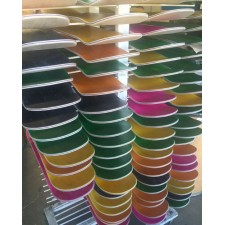 Rack of Skateboards With Stain Veneer