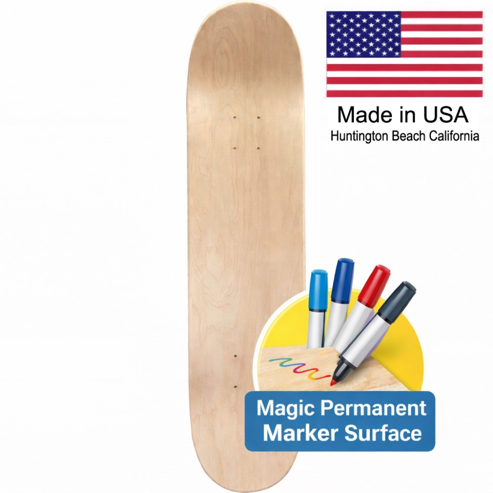 Permanent Marker Ready Skateboard Deck