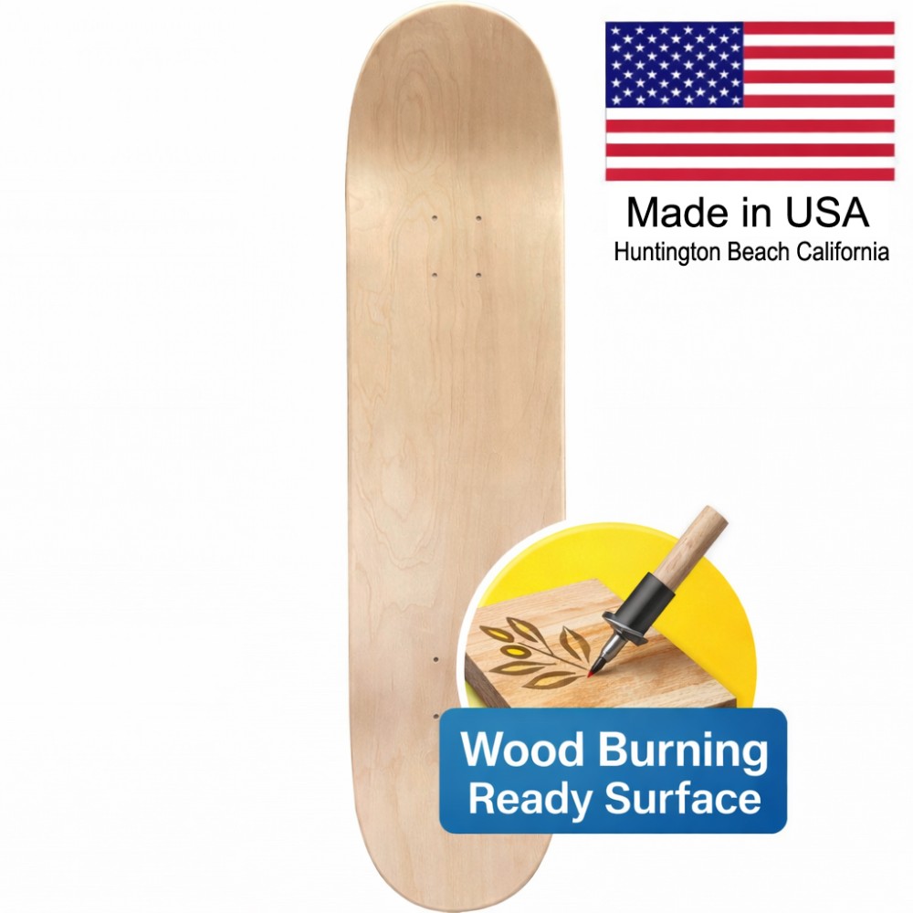 Wood Burning Ready Skateboard Deck