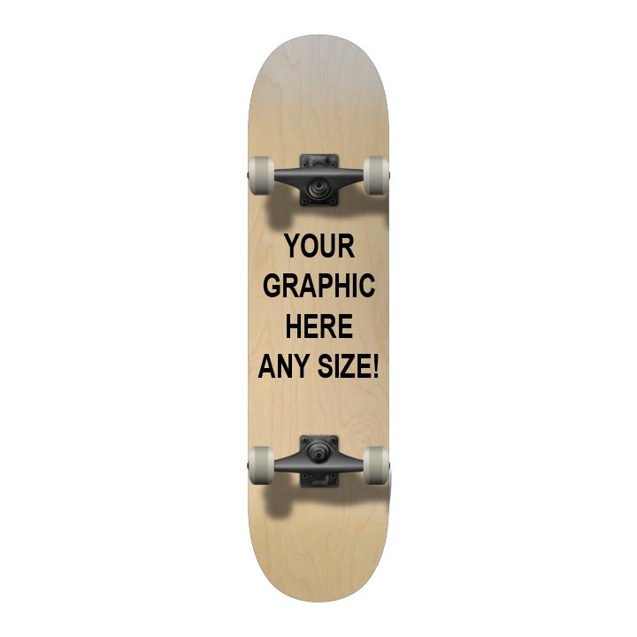 Custom complete skateboard deck with your own graphics.