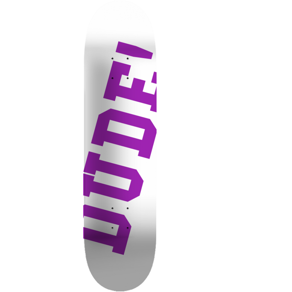 Dude Logo Purp Deck