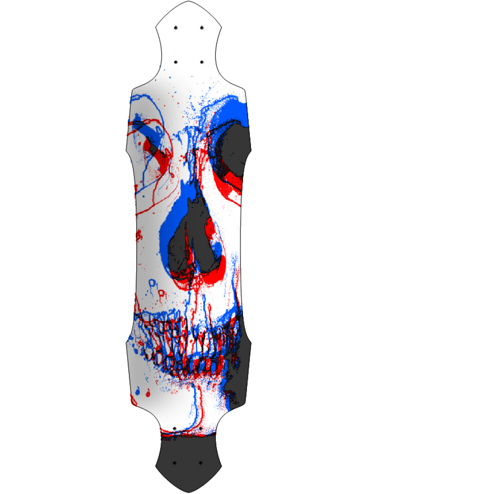 American Skates Drop Skull Longboard Deck º USA Made Pro Quality