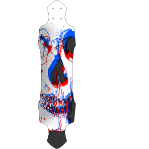 American Skates Drop Skull Longboard Deck º USA Made Pro Quality
