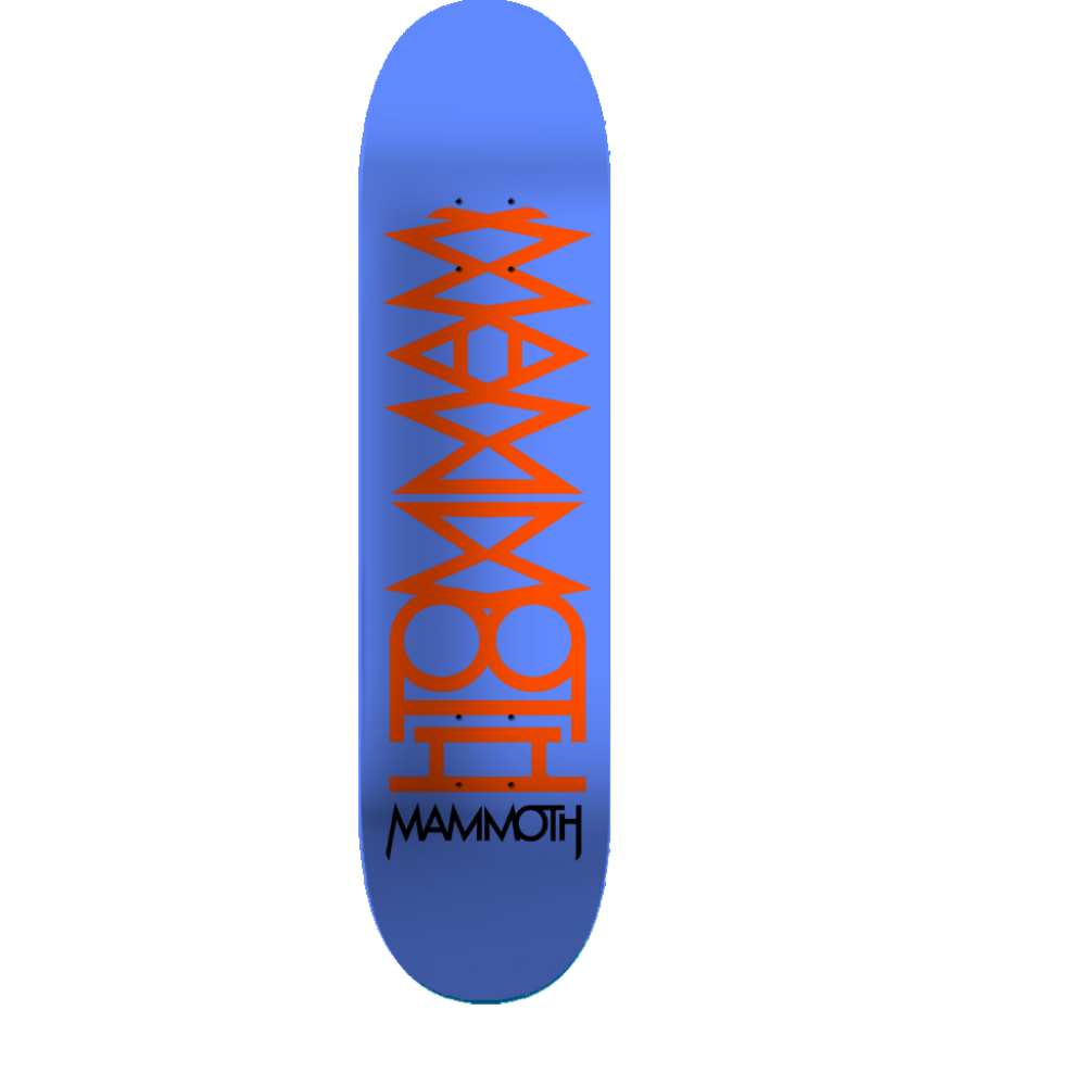 Mammoth Skateboard Deck - Pro Steep Concave 7.5 – 8.5 USA Made 7-Ply Rock Hard Maple Skateboard Deck