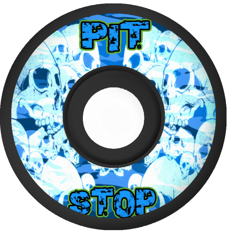 pit stop 3d camo skull 52mm wheels