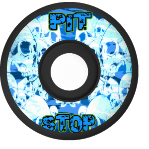 pit stop 3d camo skull 52mm wheels
