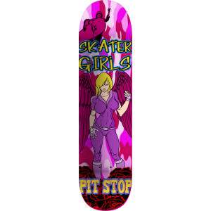 pit stop pink camo skater girl deck