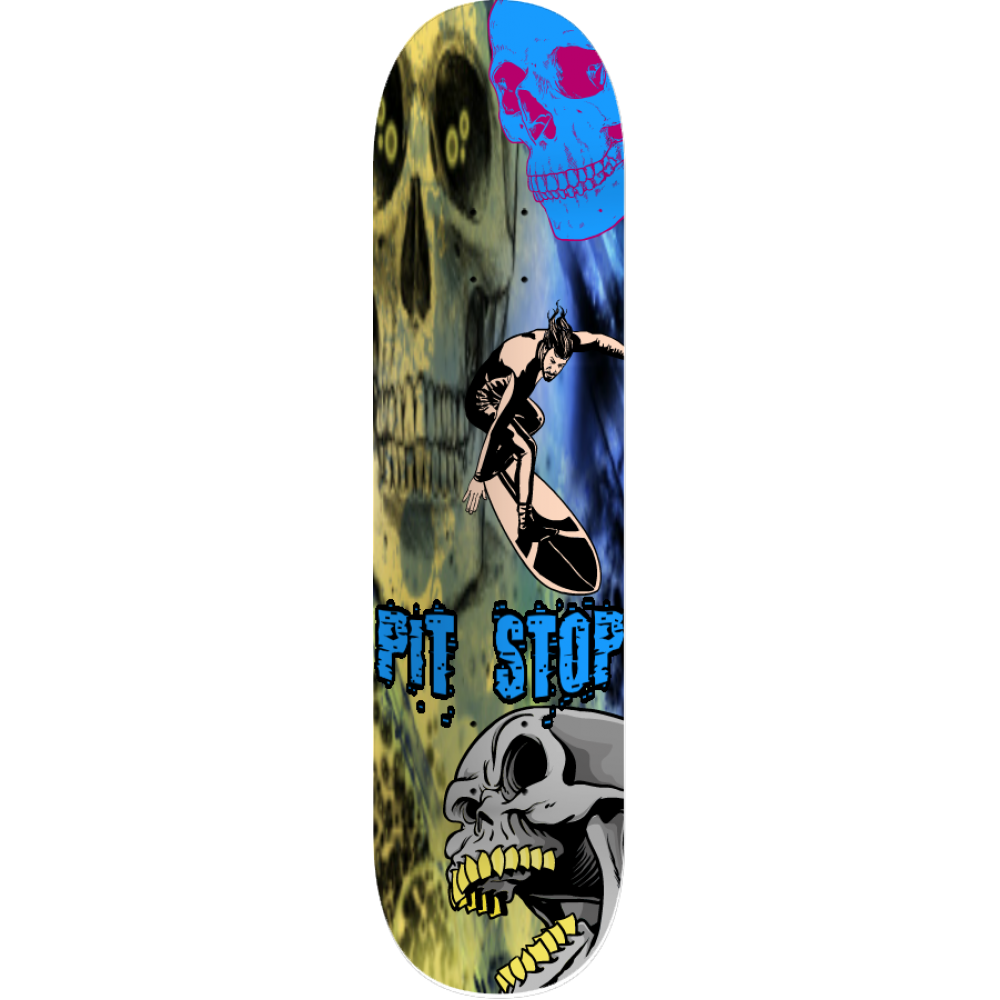 pit stop blue skull deck