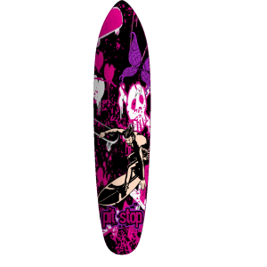 pit stop pink longboard