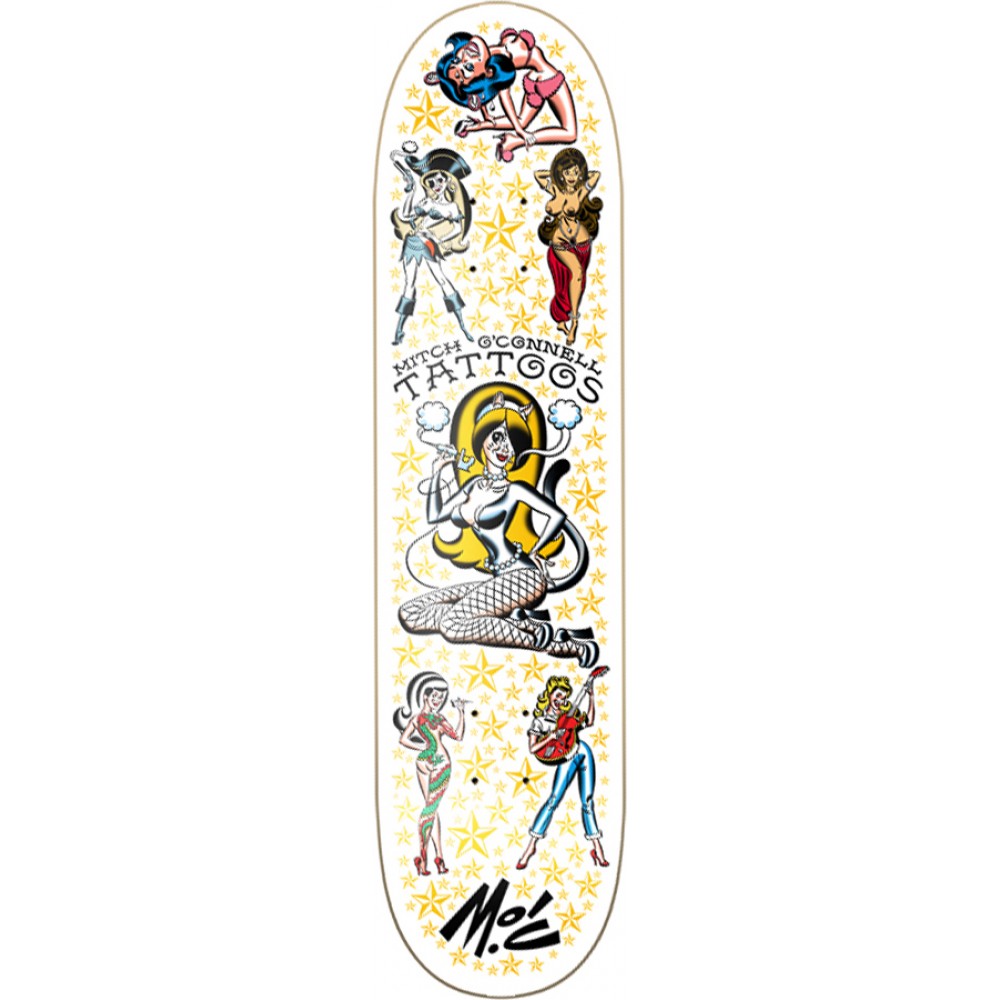 Mcd Tattoos skateboard by Mitch O'Connell