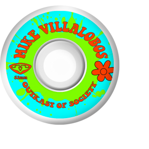 Blue/green splatter Mike V wheels