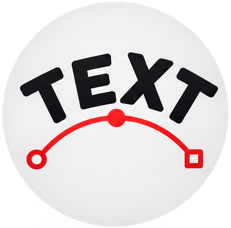 Curved text designer tool